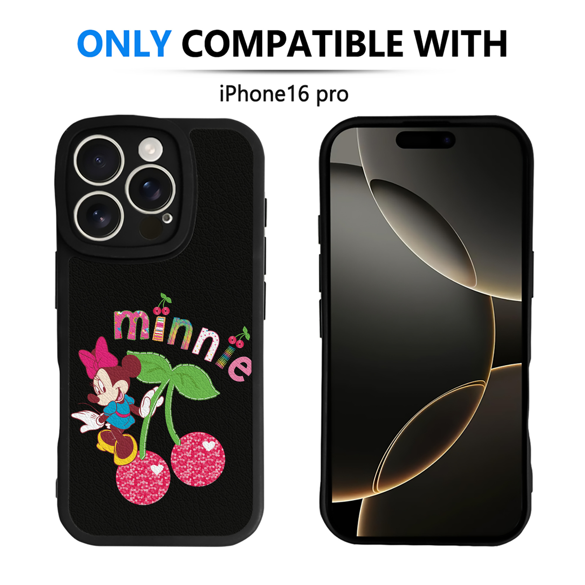 （画像用） ミッキーマウス Mickey Mouse 【iPhone 16シリーズ対応】シリコンスマホケース（レザー調） 材質：シリコン